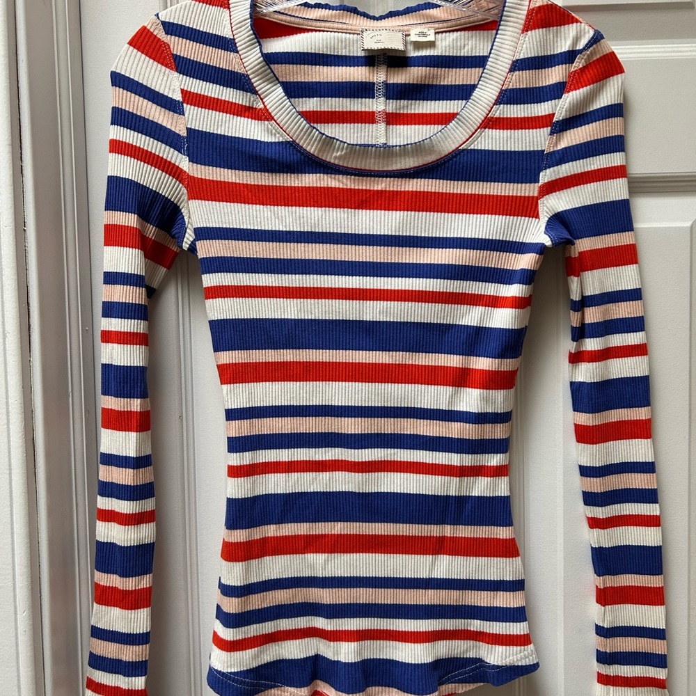 Anthropologie x Postmark Striped Ribbed Women's Top